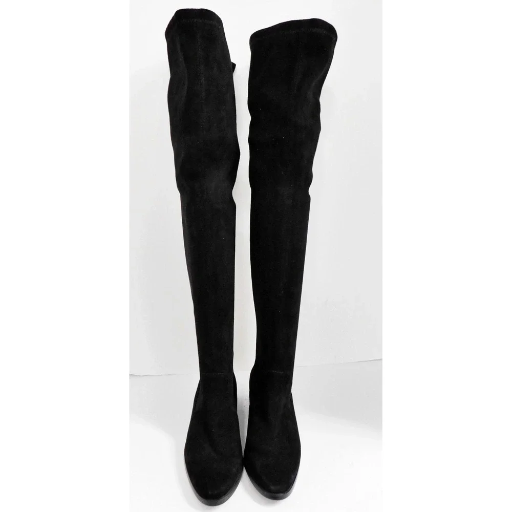 Parallele Black Nubuck Suede Leather Over The Knee High Boots‎ 9.5